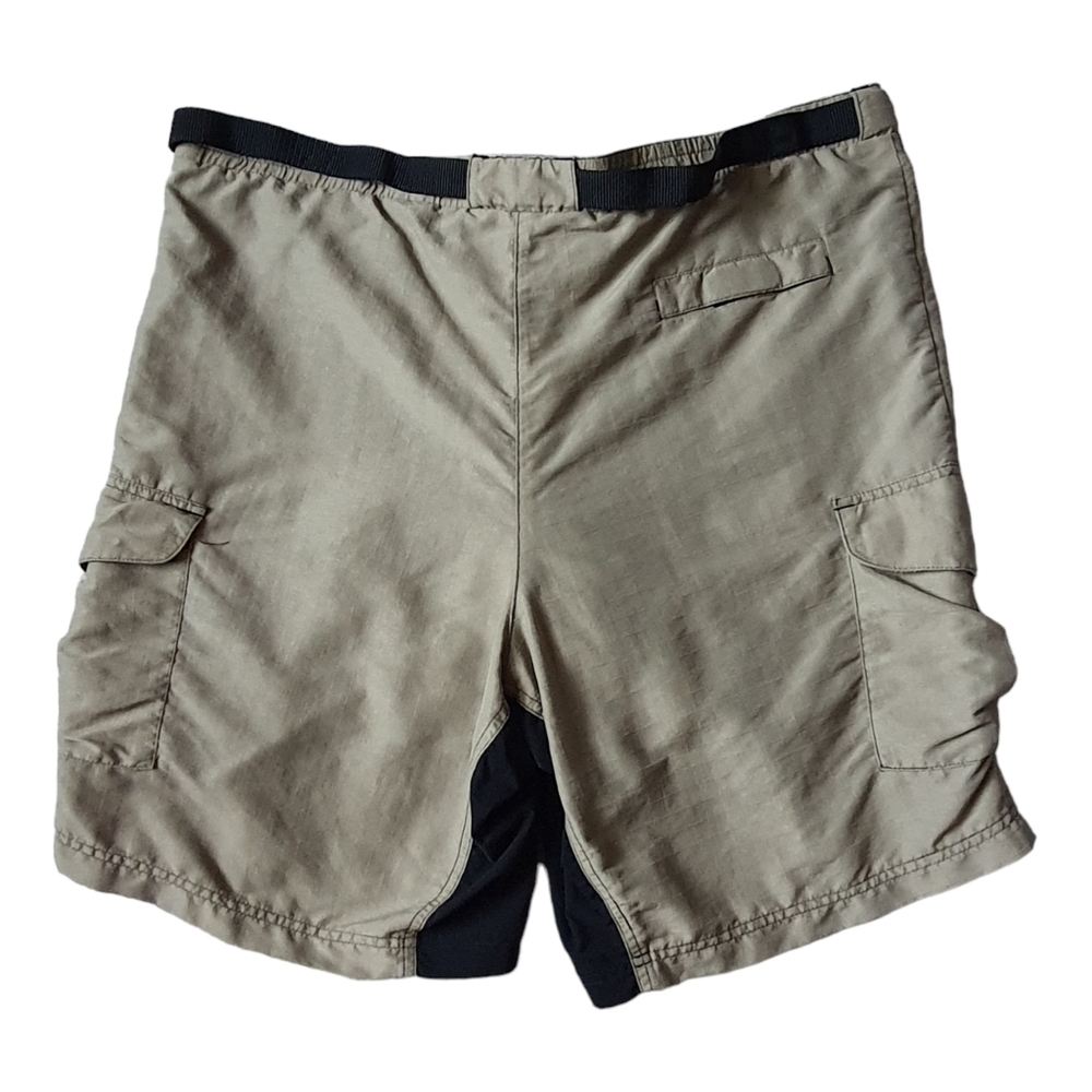 Cargo Biker Performance Riding Shorts w/ Liner 'Canyon' Nylon Stretch XL Blk Tan